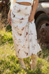 Western Desert Satin Long Skirt with Western Print