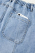 Western Drawstring Seam Detail Raw Hem Wide Leg Jeans