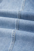 Western Drawstring Seam Detail Raw Hem Wide Leg Jeans