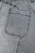 Western Drawstring Seam Detail Raw Hem Wide Leg Jeans