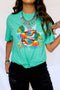 Western Duck Print Outdoor Country Casual Graphic Tee