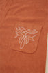 Western Embroidered Patched Pocket Corduroy Shift Mini Dress