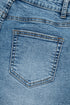 Western Embroidered Studded Stretch Cotton Denim Shorts