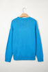 Western Embroidery Drop Shoulder Pullover Knit Sweater