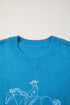 Western Embroidery Drop Shoulder Pullover Knit Sweater