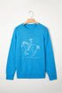 Western Embroidery Drop Shoulder Pullover Knit Sweater