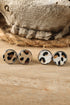 Western Faux Leather Animal Print Statement Earrings