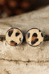 Western Faux Leather Animal Print Statement Earrings