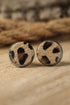 Western Faux Leather Animal Print Statement Earrings