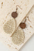 Western Faux Leather Cutout Teardrop Hook Earrings