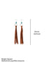 Western Faux Stone O Ring Tassel Fringe Earrings