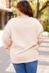 Western Floral Applique Patchwork Side Slit Crewneck Top