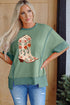 Western Floral Boot Graphic Exposed Seam T-Shirt