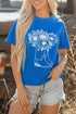 Western Floral Boot Graphic Short Sleeve Tee