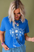 Western Floral Boot Graphic Short Sleeve Tee