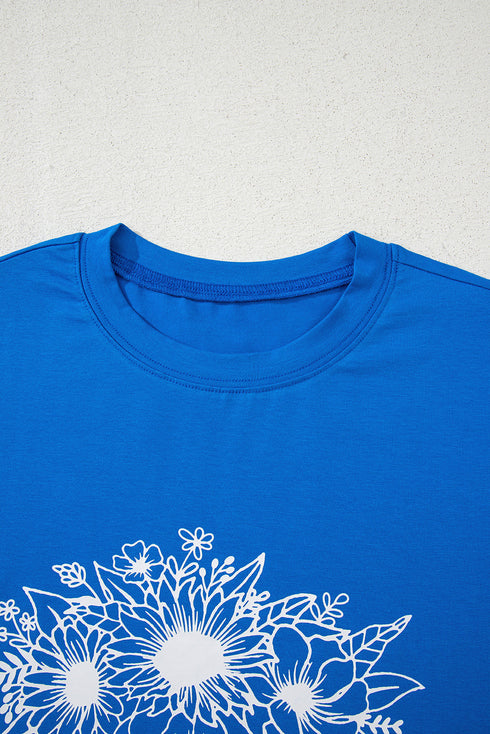 Western Floral Boot Graphic Short Sleeve Tee