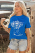Western Floral Boot Graphic Short Sleeve Tee