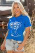 Western Floral Boot Graphic Short Sleeve Tee