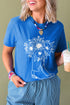 Western Floral Boot Graphic Short Sleeve Tee