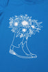 Western Floral Boot Graphic Short Sleeve Tee
