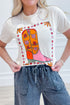 Western Floral Boots Graphic Print Short Sleeve Tee
