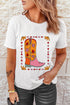 Western Floral Boots Graphic Print Short Sleeve Tee
