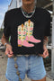 Western Floral Cowgirl Boots Print Short Sleeve Graphic Tee