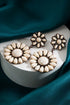 Western Floral Motif Stone Inlay Stud Earrings