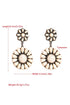 Western Floral Motif Stone Inlay Stud Earrings