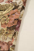 Western Floral Patchwork Waffle Knit Buttoned Jacket