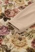 Western Floral Patchwork Waffle Knit Buttoned Jacket