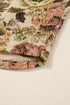 Western Floral Patchwork Waffle Knit Buttoned Jacket