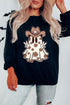 Western Floral Spirit Graphic Crew Neck Sweatshirt