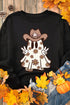 Western Floral Spirit Graphic Crew Neck Sweatshirt