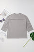 Western Floral Star Patchwork Applique Three Quarter Sleeve Top