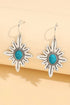 Western Flower Motif Alloy Dangle Hook Earrings