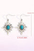 Western Flower Motif Alloy Dangle Hook Earrings