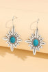 Western Flower Motif Alloy Dangle Hook Earrings