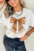 Western Fringed Bow Graphic Short Sleeve Jersey Tee