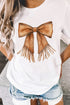 Western Fringed Bow Graphic Short Sleeve Jersey Tee