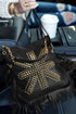 Western Fringed Rivet Rhinestone Detail Pu Leather Shoulder Bag