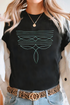 Western Geometric Embroidered Short Sleeve Graphic Tee