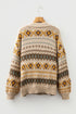 Western Geometric Pattern Button Down V Neck Cardigan