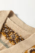 Western Geometric Pattern Button Down V Neck Cardigan