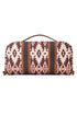Western Geometric Print Boxy Travel Makeup Bag