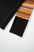 Western Geometric Print Patchwork Raglan Sleeve Knit Tee