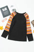 Western Geometric Print Patchwork Raglan Sleeve Knit Tee