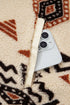 Western Geometric Print Quarter Snap Sherpa Pullover