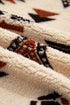 Western Geometric Print Quarter Snap Sherpa Pullover