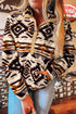 Western Geometric Print Quarter Snap Sherpa Pullover